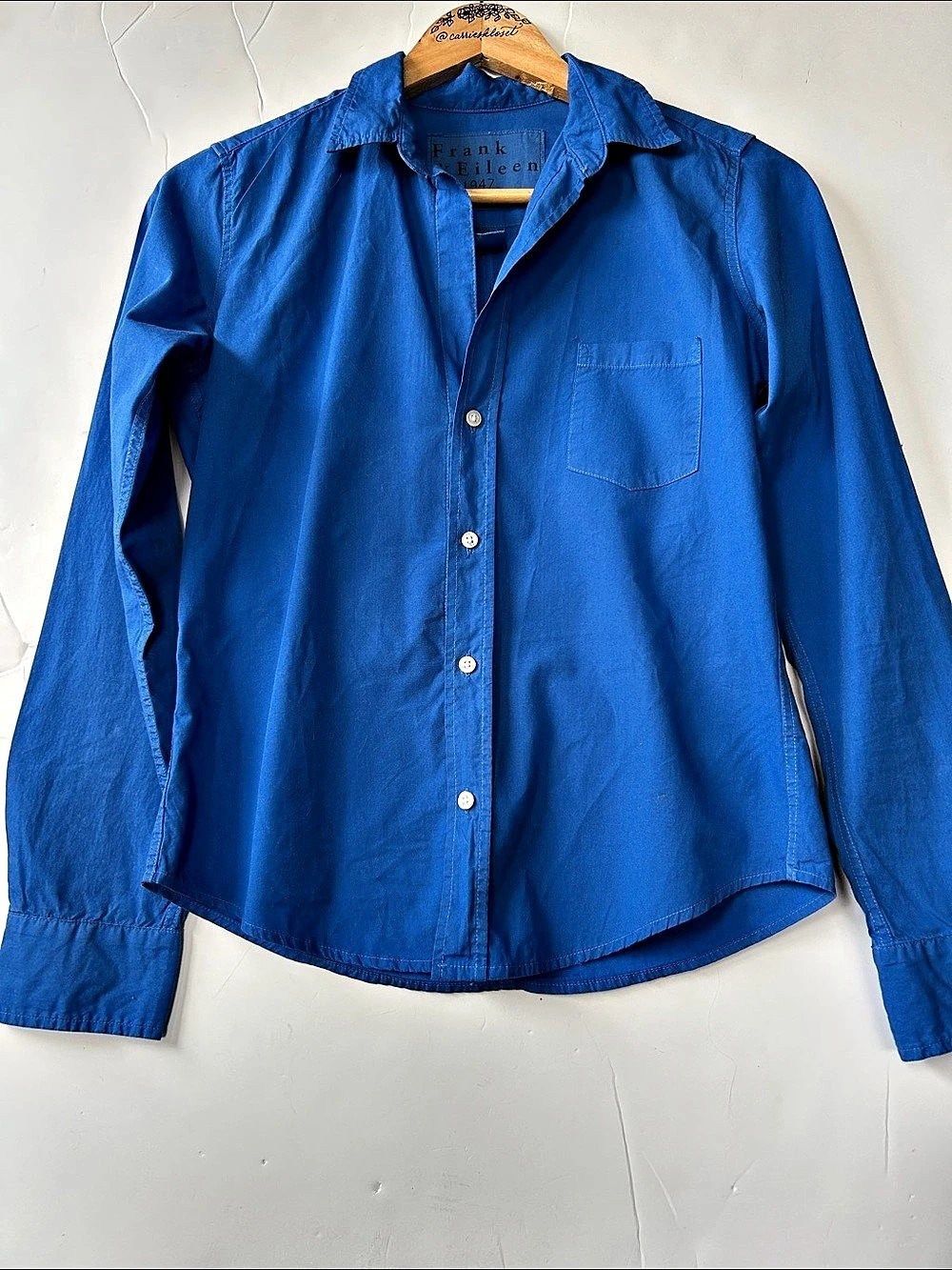 Frank & Eileen Barry Button-Up Shirt Blue XS